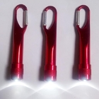 rode LED Metal / Plastic afgedrukte logo led zaklamp sleutelhangers fakkel voor relatiegeschenken