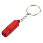 Promotionele LED mini metaal, Plastic rode kleur torch en sleutelhanger zaklamp met gedrukte logo