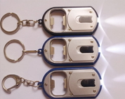 Relatiegeschenken Mini Metal / Plastic led zaklamp sleutelhangers / keyring fakkel met logo
