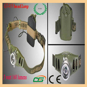 Lange LEIDENE van de de Koplamp Plastic, Hoge Macht van Levensduur3w Reachargeableled Cree Koplamp