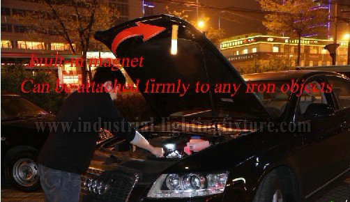 Gele Led auto noodsituatie geleid oplaadbare zaklamp met 9 LEDs