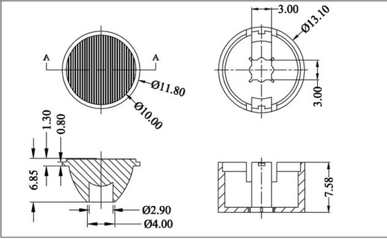 Ce 13mm de Geleide Optische Lens van Cree XBD QE 15/120 Graad het Bekijken Hoek