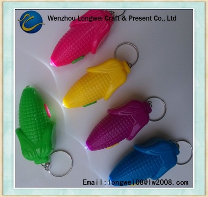 Zonneflitslicht Plastic Carabiner Keychain, OEM LEIDENE Sleutelring