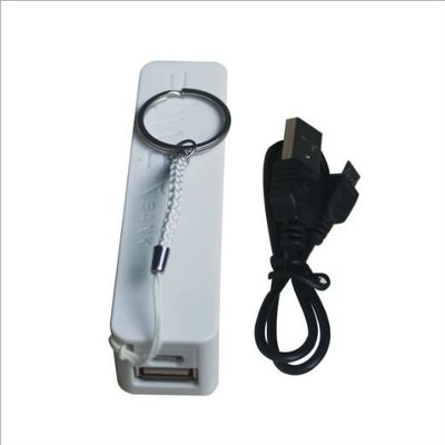 Witte 2600mAh-Celtelefoon het Laden Post, Draagbare de Batterijlader van Keychain van de Machtsbank